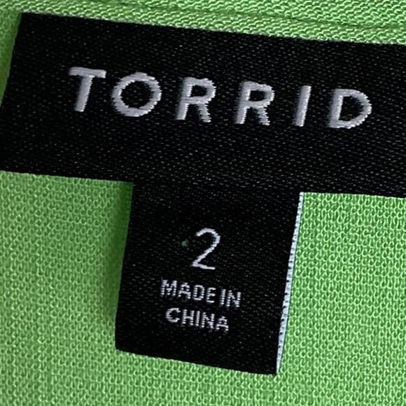 Torrid Green Henley Tank Top Womens 2XL Hook Closure - Picture 5 of 8